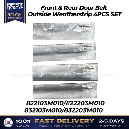 Genuine Front & Rear Door Belt Outside Weatherstrip 4PCS SET for Genesis