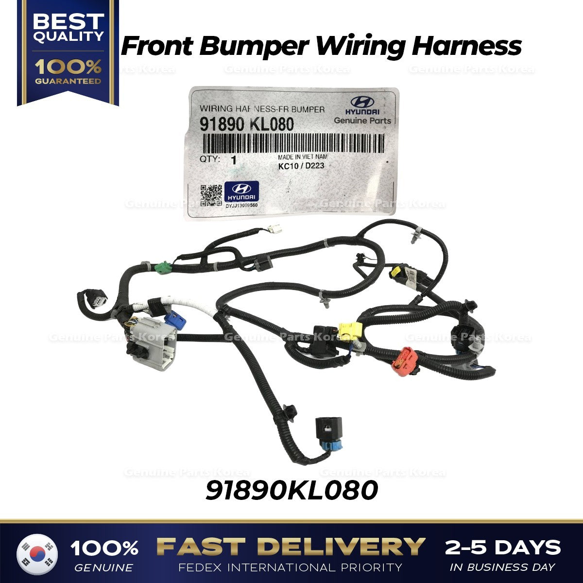 Genuine Front Bumper Wiring Harness 91890KL080 for Hyundai Ioniq 6
