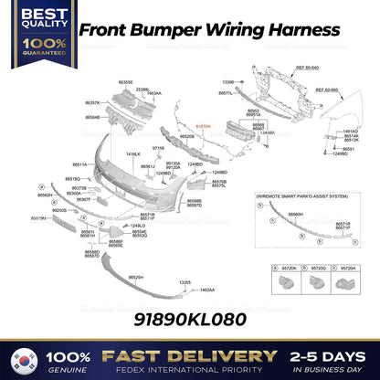 Genuine Front Bumper Wiring Harness 91890KL080 for Hyundai Ioniq 6