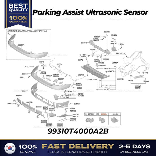Genuine Parking Assist Ultrasonic Sensor 99310T4000A2B for Hyundai Ioniq 6