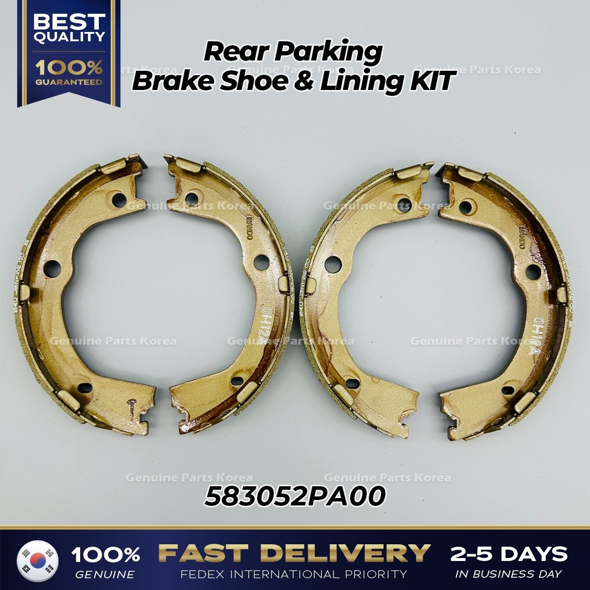 Genuine Rear Parking Brake Shoe & Lining KIT 583052PA00 for Hyundai Santa Fe