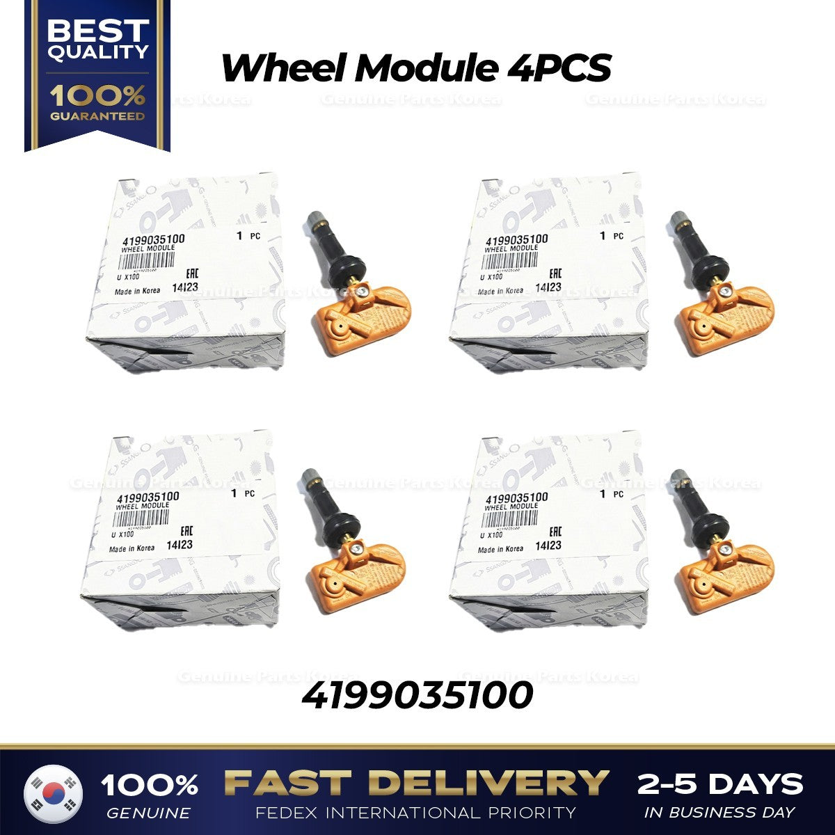 Genuine Wheel Module 4PCS 4199035100 for SsangYong Tivoli G4 Rexton