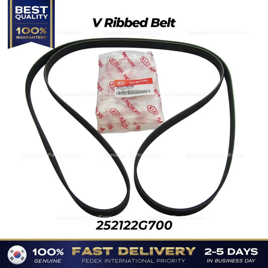Genuine V Ribbed Belt 252122G700 for Hyundai Sonata Kia Rondo