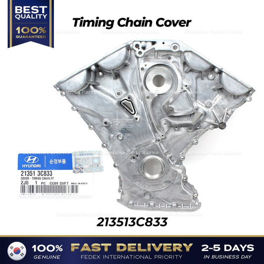 Genuine Timing Chain Cover 213513C833 for Hyundai Genesis Kia Borrego