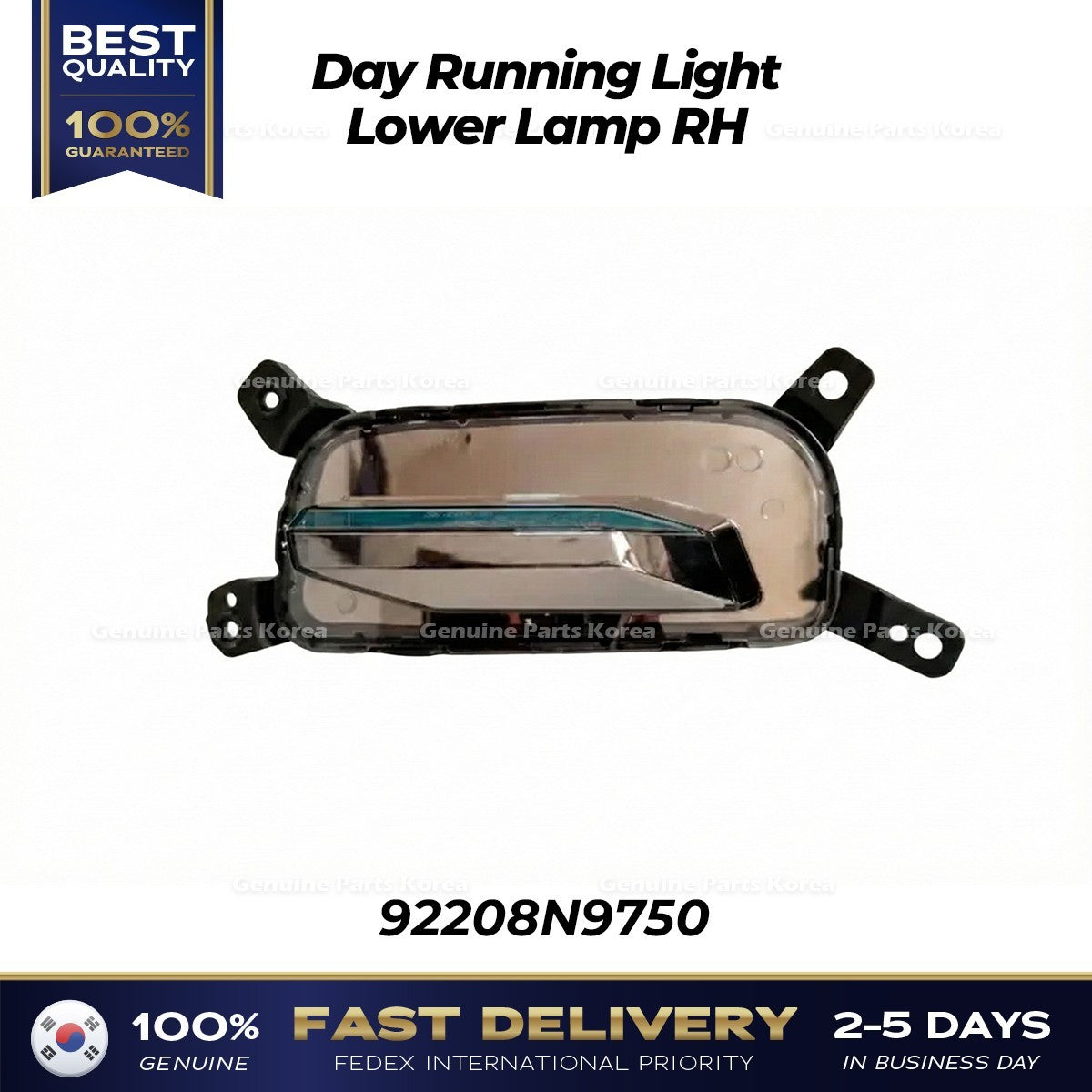 Genuine Day Running Light Lower Lamp RH 92208N9750 for Hyundai Tucson
