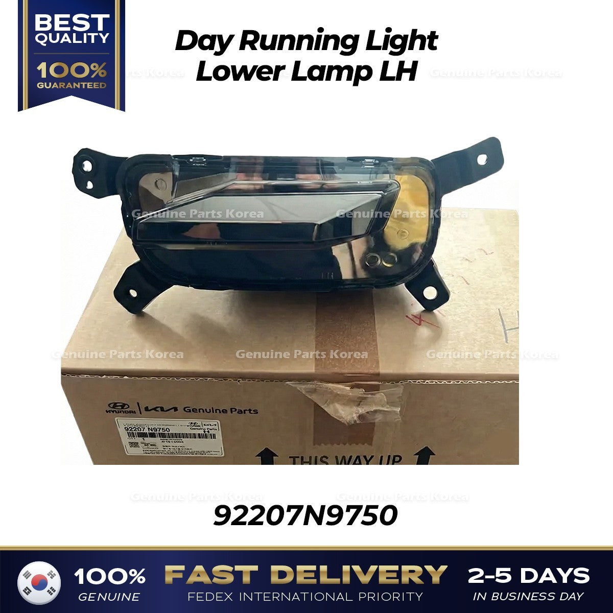 Genuine Day Running Light Lower Lamp LH 92207N9750 for Hyundai Tucson