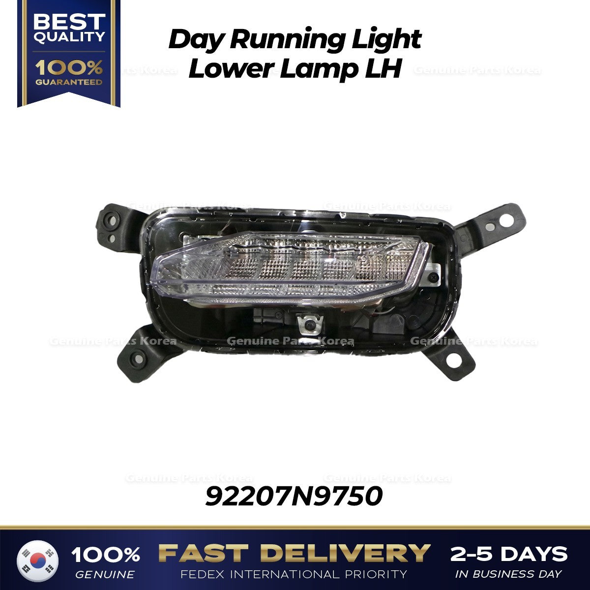 Genuine Day Running Light Lower Lamp LH 92207N9750 for Hyundai Tucson