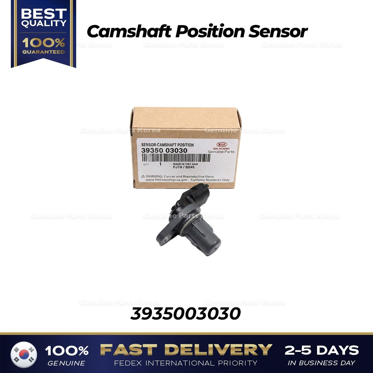 Genuine Camshaft Position Sensor 3935003030 for Hyundai Elantra Kia Niro