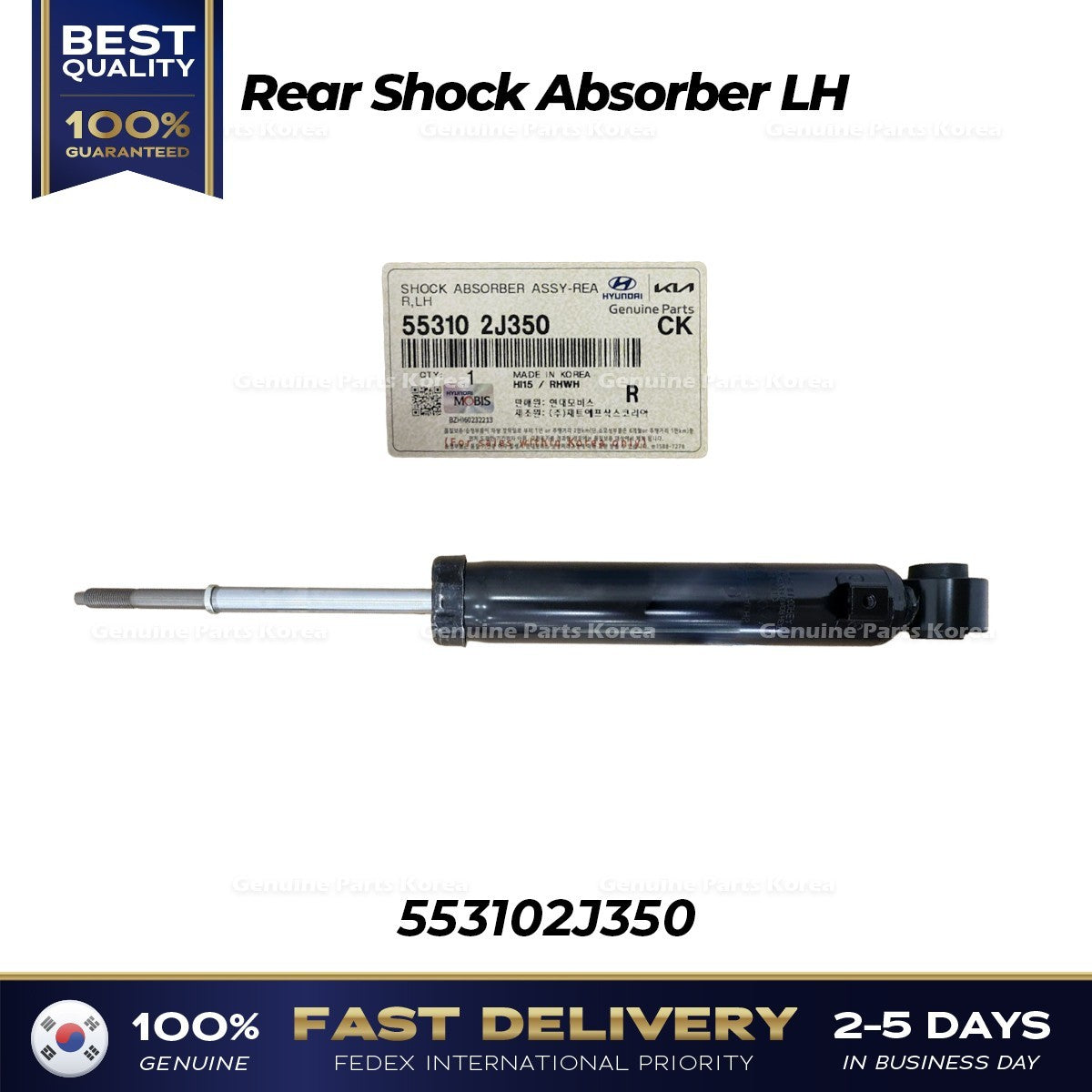 Genuine Rear Shock Absorber LH 553102J350 for Kia Borrego