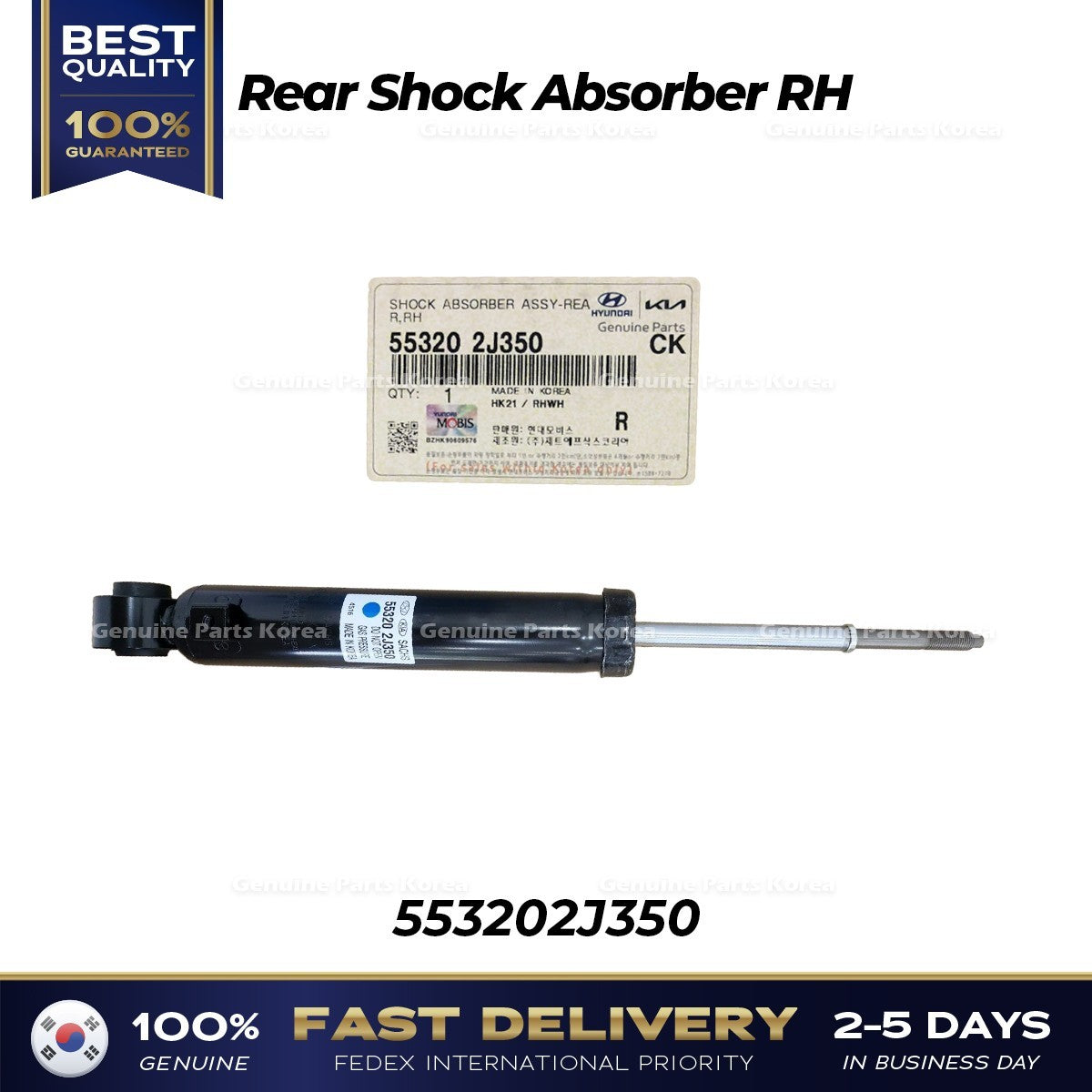 Genuine Rear Shock Absorber RH 553202J350 for Kia Borrego