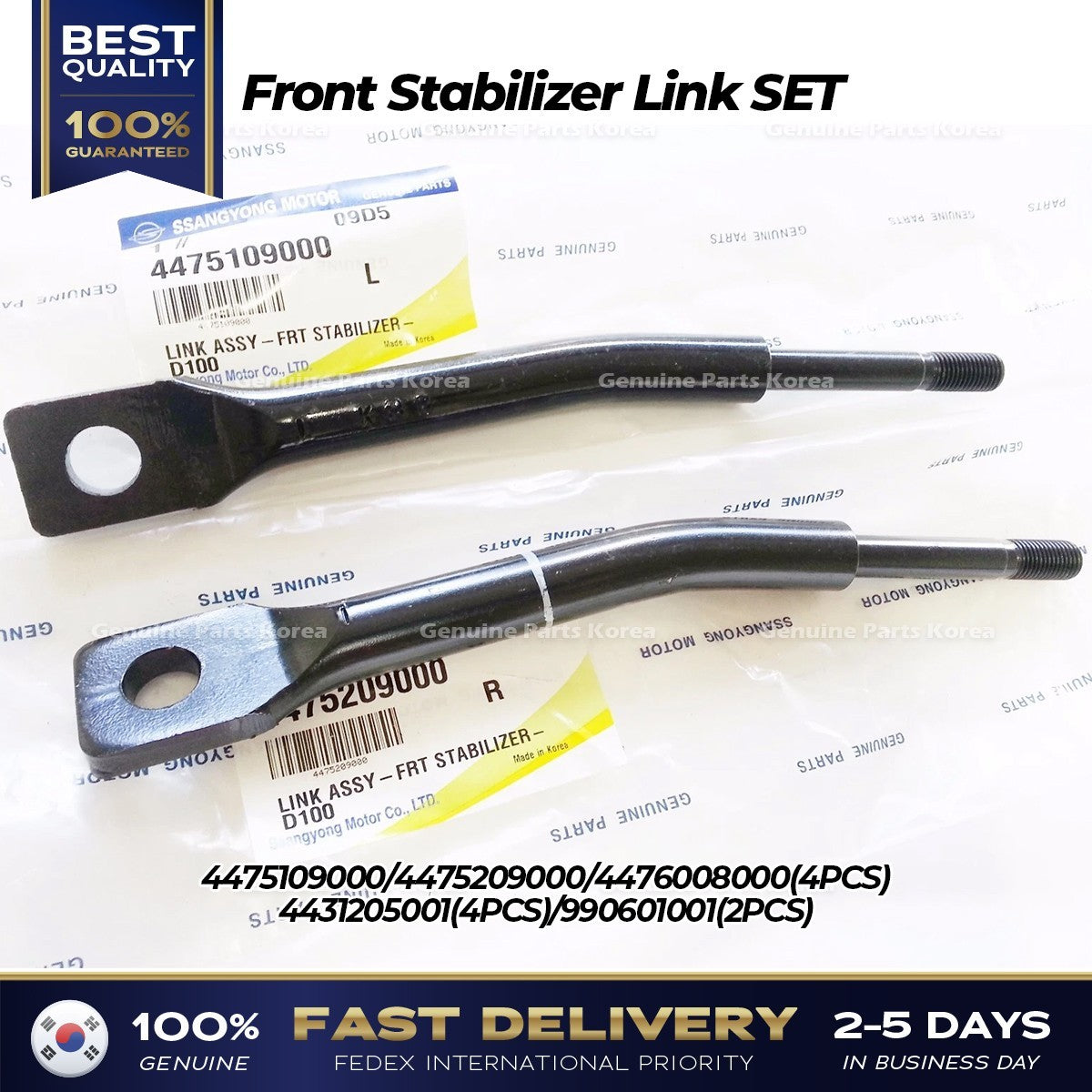 Genuine Front Stabilizer Link SET 4475109000 4475209000 for Ssangyong Rexton