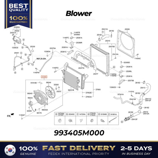 Genuine Blower 993405M000 for Hyundai Mighty