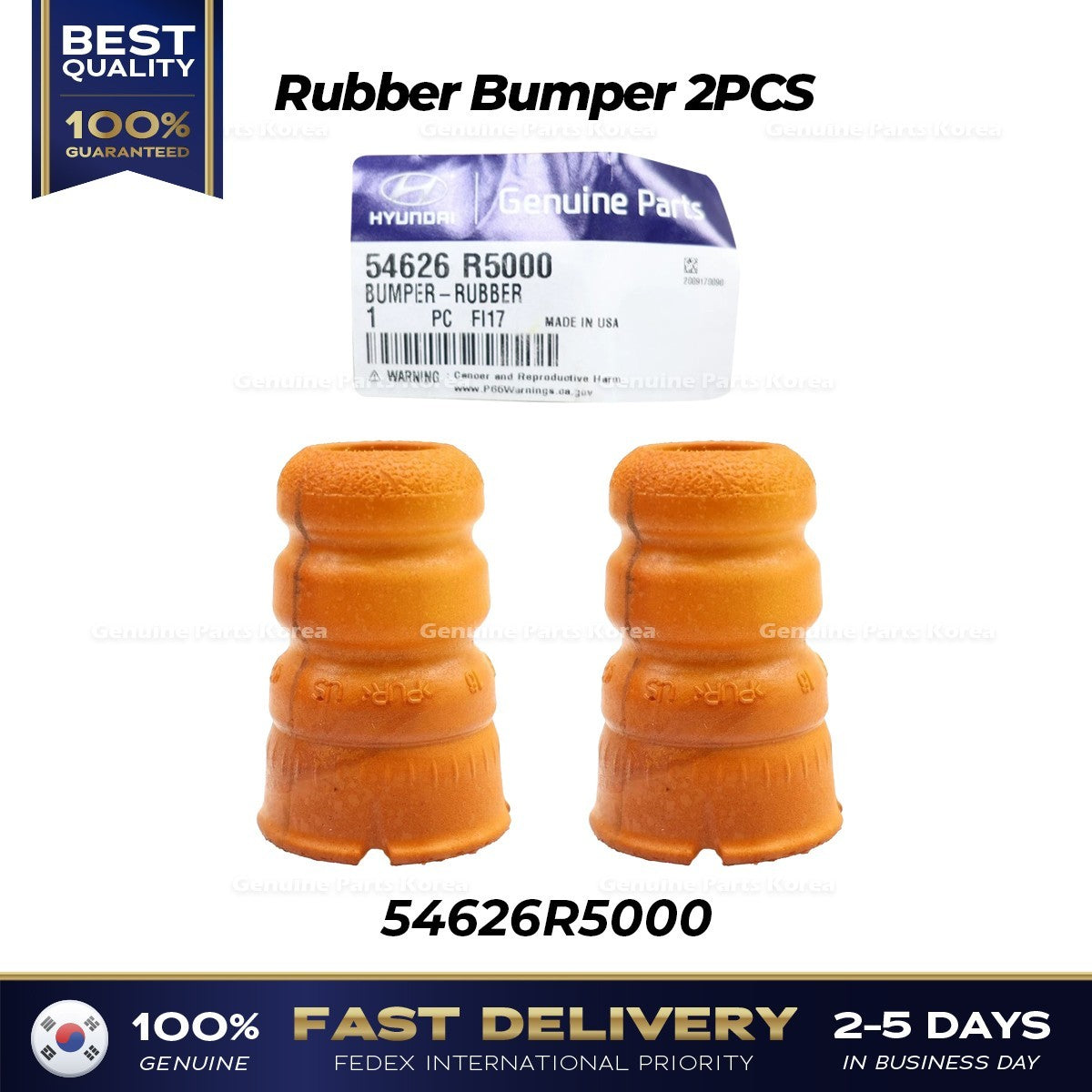 Genuine Rubber Bumper 2PCS 54626R5000 for Hyundai Santa Fe Kia Carnival