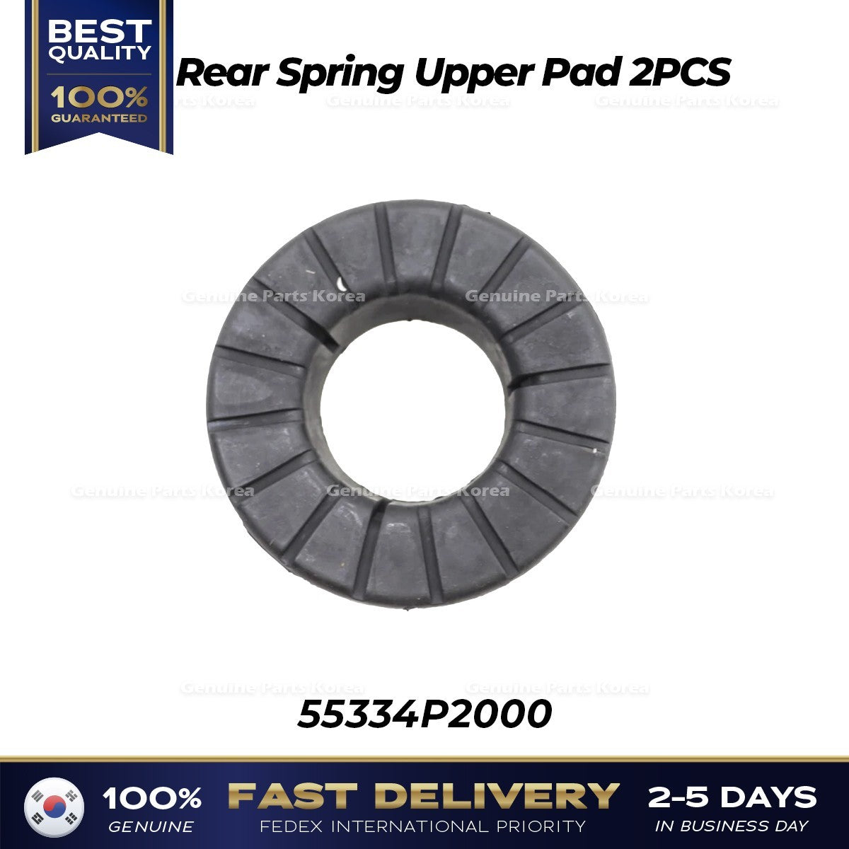 Genuine Rear Spring Upper Pad 2PCS 55334P2000 for Hyundai Santa Cruz