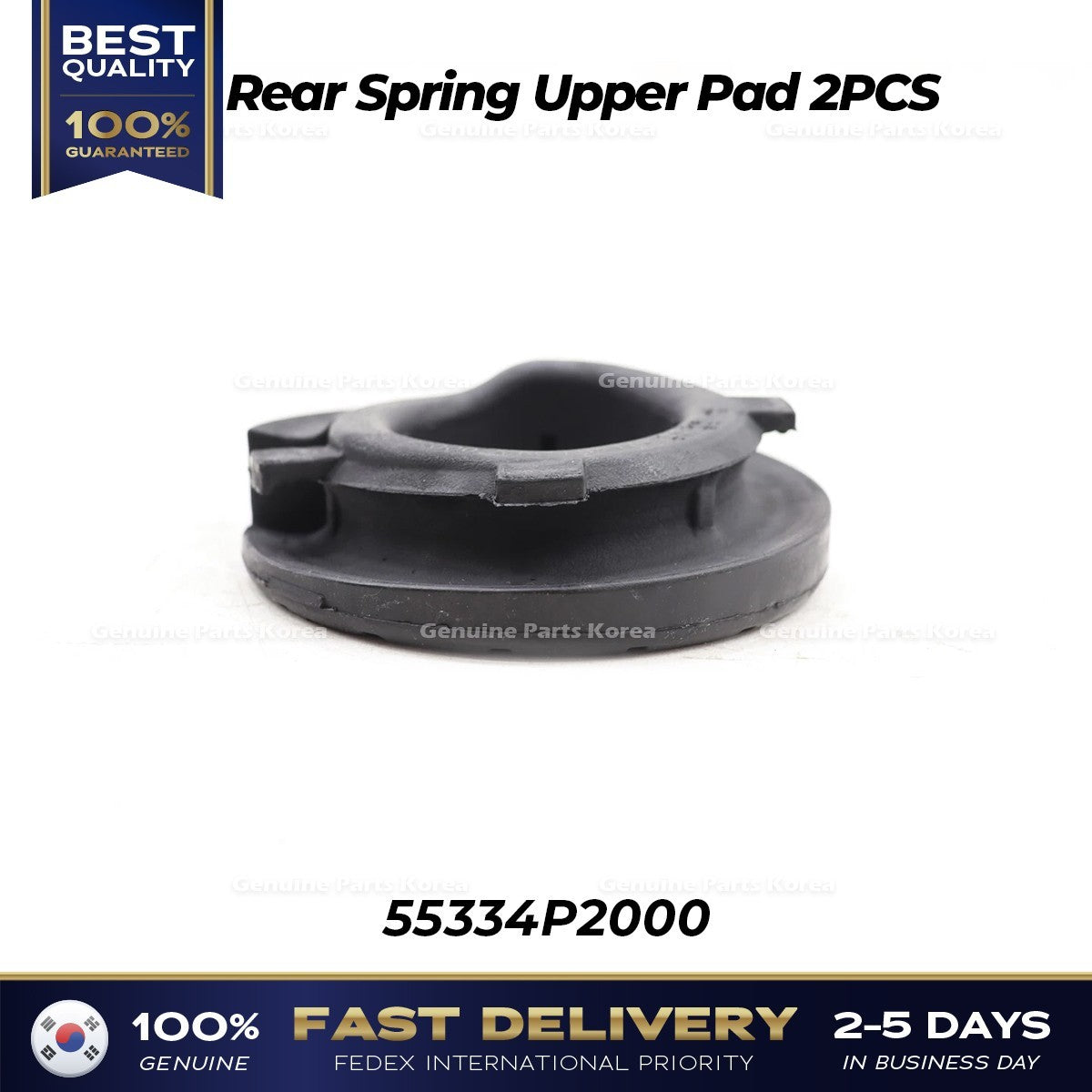 Genuine Rear Spring Upper Pad 2PCS 55334P2000 for Hyundai Santa Cruz
