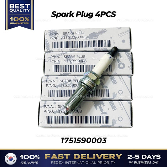 Genuine Spark Plug 4PCS 1751590003 for Ssangyong Tivoli Actyon Hybrid