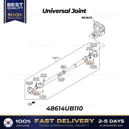 Genuine Universal Joint 48614UB110 for Hyundai HD65