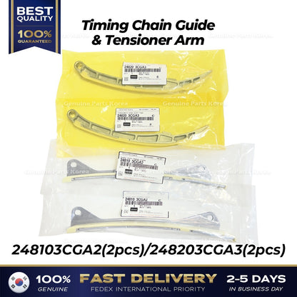 Genuine Timing Chain Guide & Tensioner Arm for Hyundai Azera Santa Fe