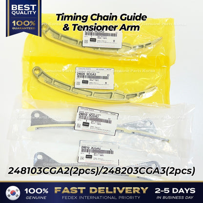 Genuine Timing Chain Guide & Tensioner Arm for Hyundai Azera Santa Fe