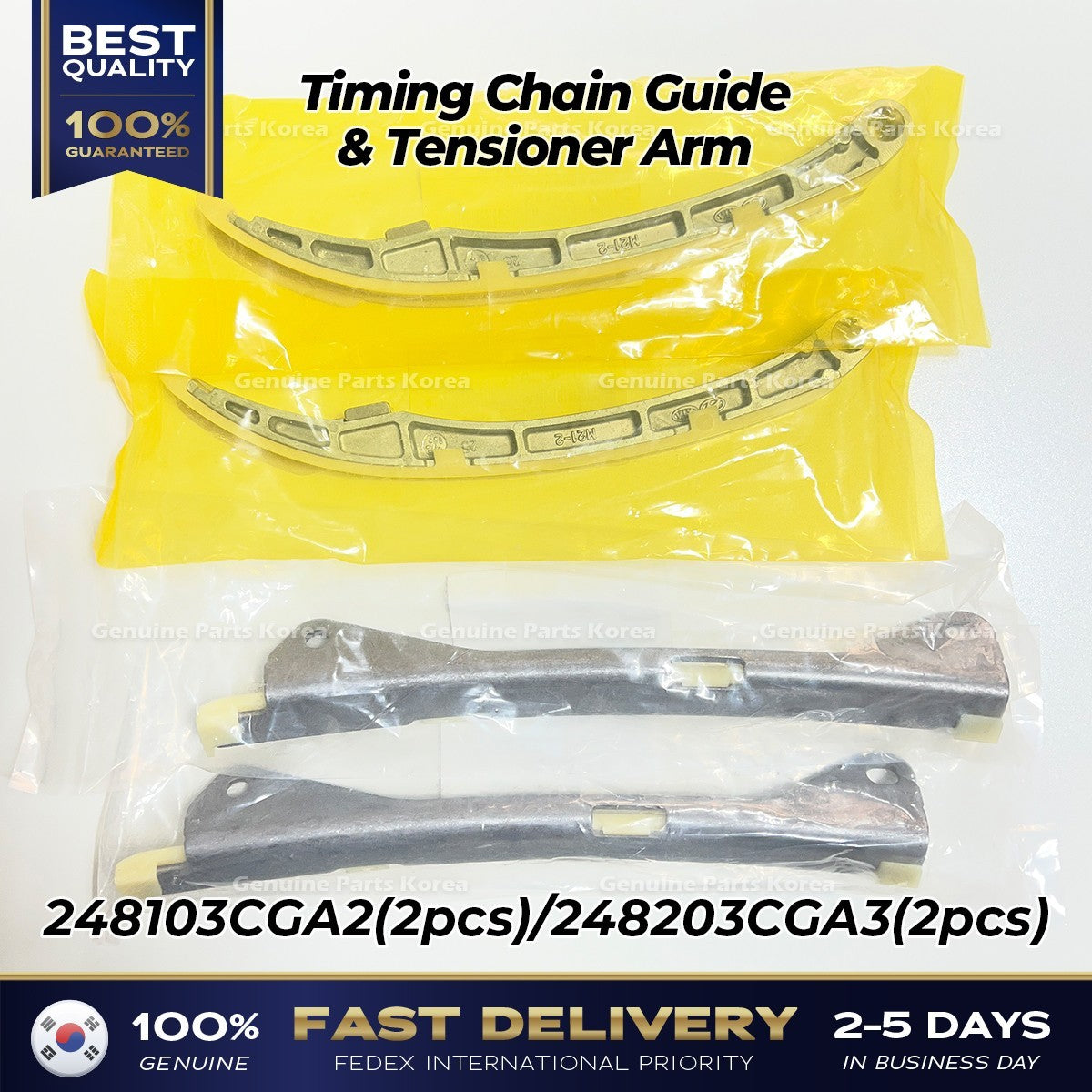 Genuine Timing Chain Guide & Tensioner Arm for Hyundai Azera Santa Fe