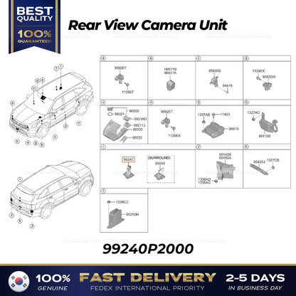 Genuine Rear View Camera Unit 99240P2000 for Kia Sorento