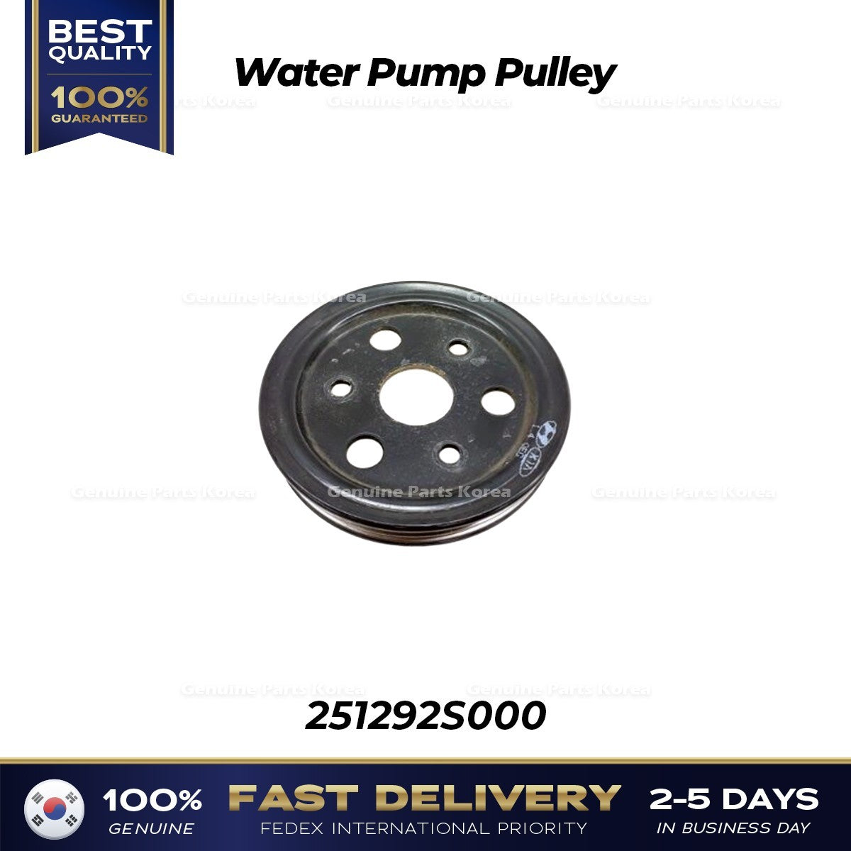 Genuine Water Pump Pulley 251292S000 for Hyundai Genesis Kia