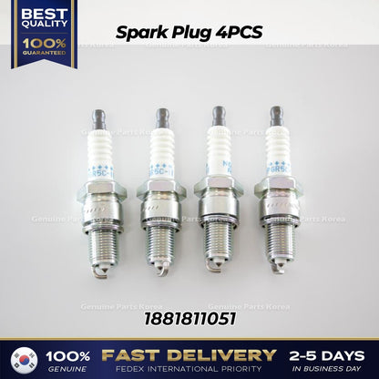 Genuine Spark Plug 4PCS 1881811051 for Hyundai Santa Fe Kia Optima