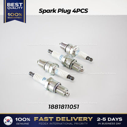 Genuine Spark Plug 4PCS 1881811051 for Hyundai Santa Fe Kia Optima