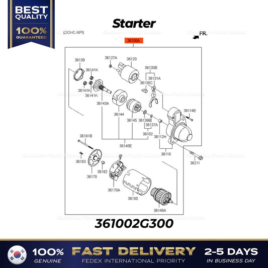 Genuine Starter 361002G300 for Hyundai Elantra N Kia K5