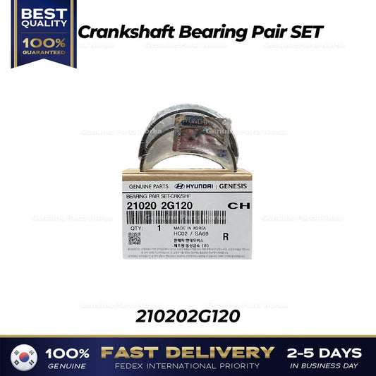 Genuine Crankshaft Bearing Pair SET 210202G120 for Hyundai Genesis Kia