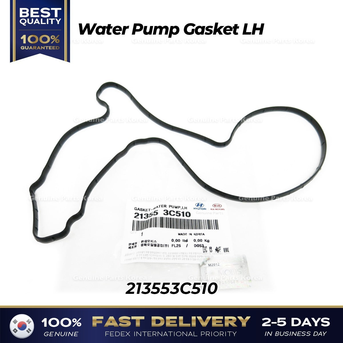 Genuine Water Pump Gasket LH 213553C510 for Hyundai Azera Kia Borrego