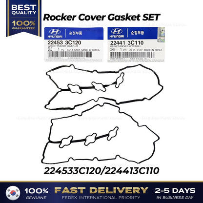 Genuine Rocker Cover Gasket SET 224533C120 224413C110 for Hyundai Azera Sonata