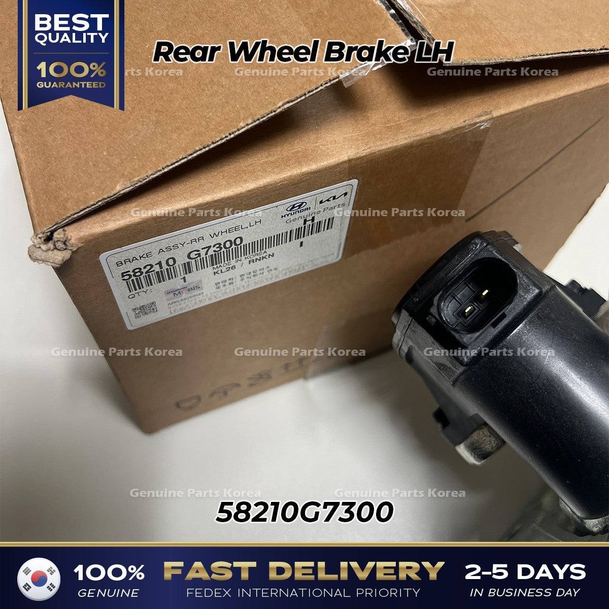 Genuine Rear Wheel Brake LH 58210G7300 for Hyundai Ioniq