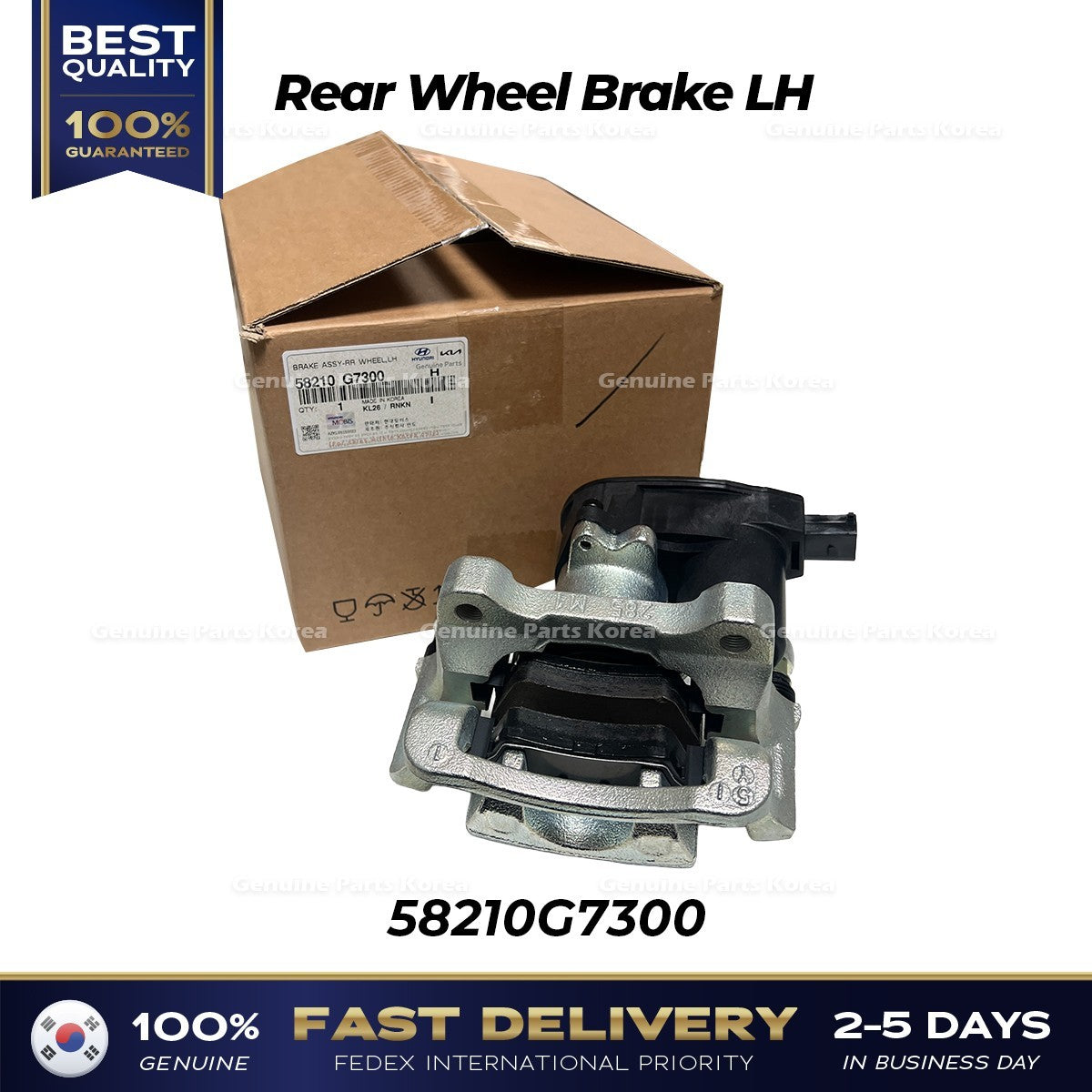 Genuine Rear Wheel Brake LH 58210G7300 for Hyundai Ioniq