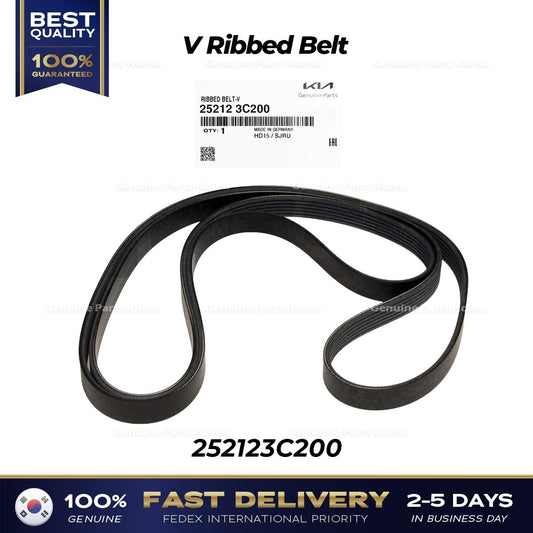 Genuine V Ribbed Belt 252123C200 for Kia Borrego Sorento