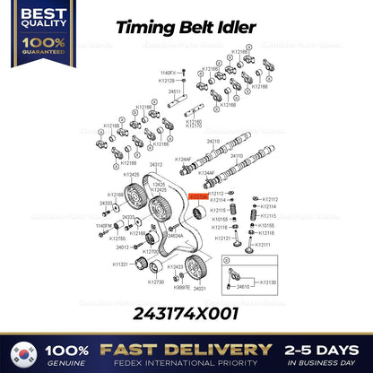 Genuine Timing Belt Idler 243174X001 for Kia K2900