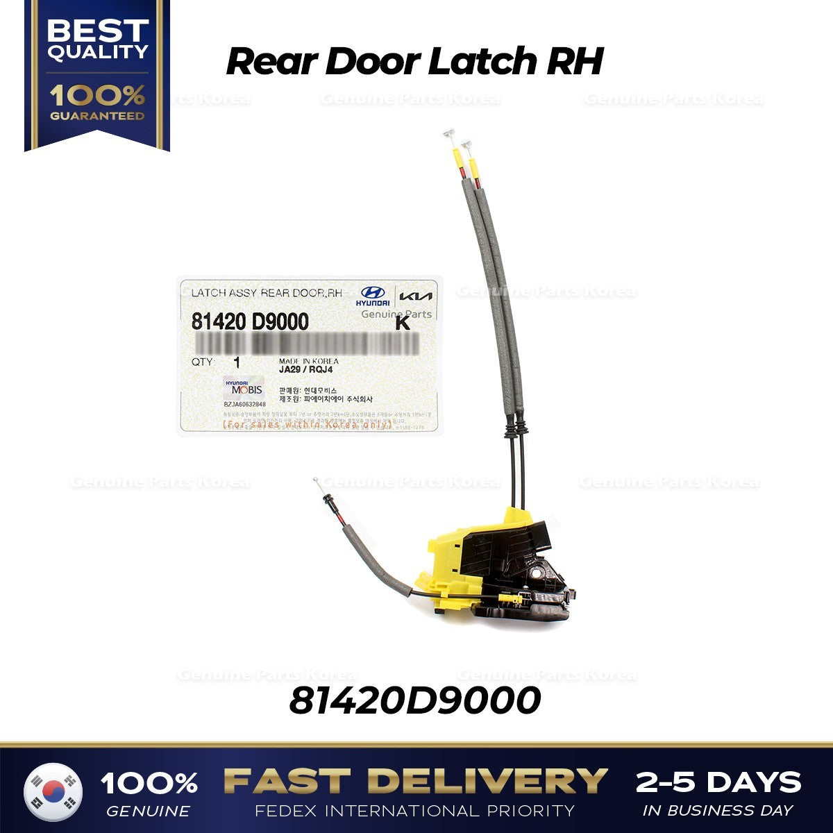 Genuine Rear Door Latch RH 81420D9000 for  Kia Sportage