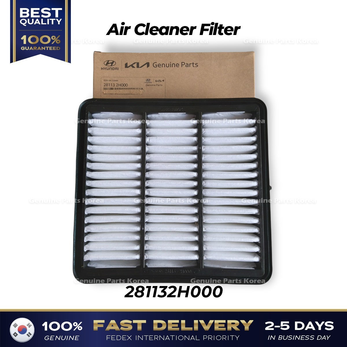 Genuine Air Cleaner Filter 281132H000 for Hyundai Elantra Kia Forte