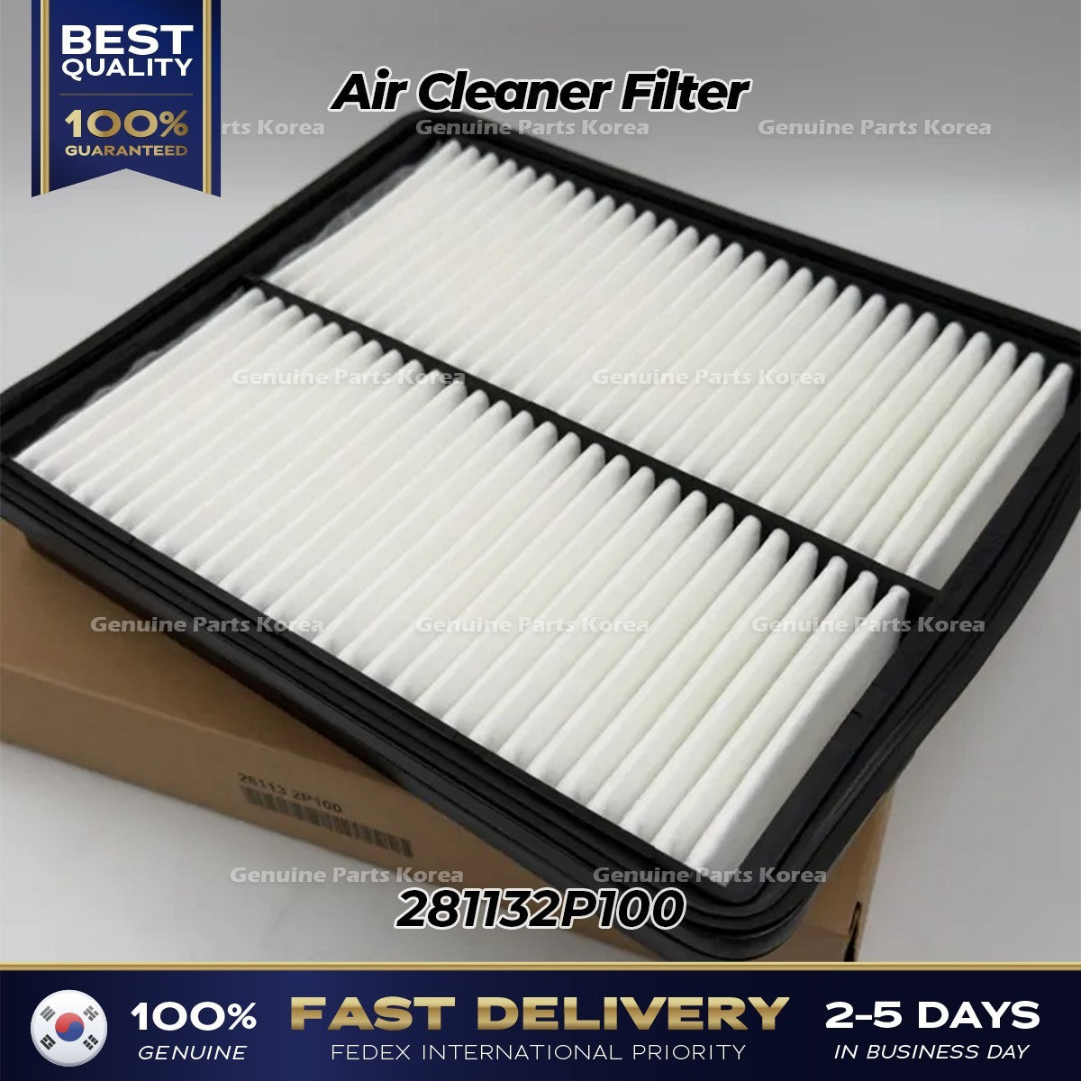 Genuine Air Cleaner Filter 281132P100 for Hyundai Azera Sonata Kia Optima