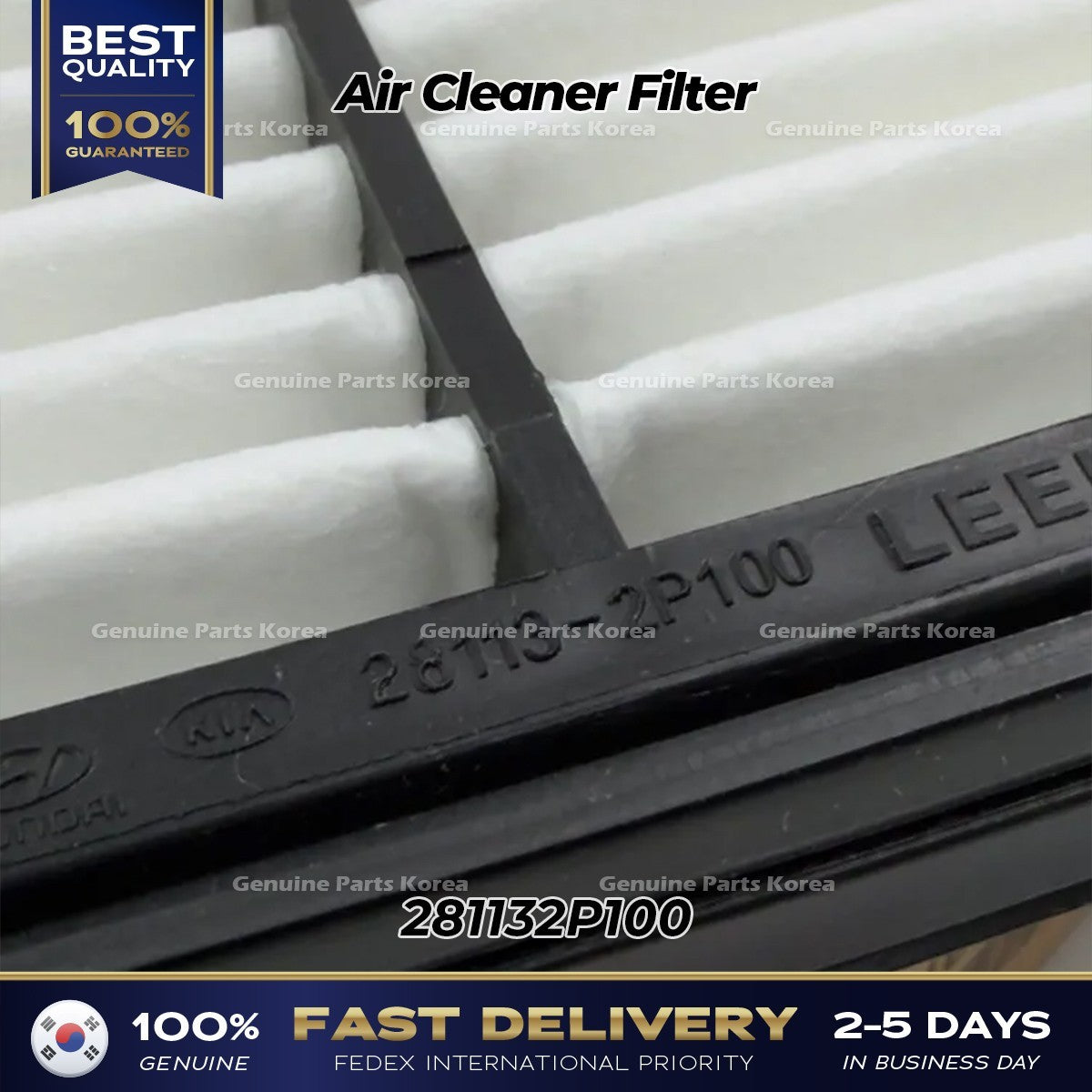 Genuine Air Cleaner Filter 281132P100 for Hyundai Azera Sonata Kia Optima