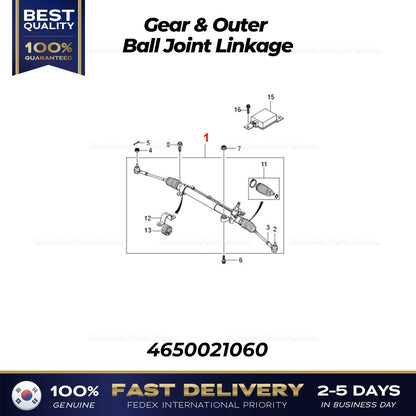 Genuine Gear & Outer Ball Joint Linkage 4650021060 for SsangYong Turismo