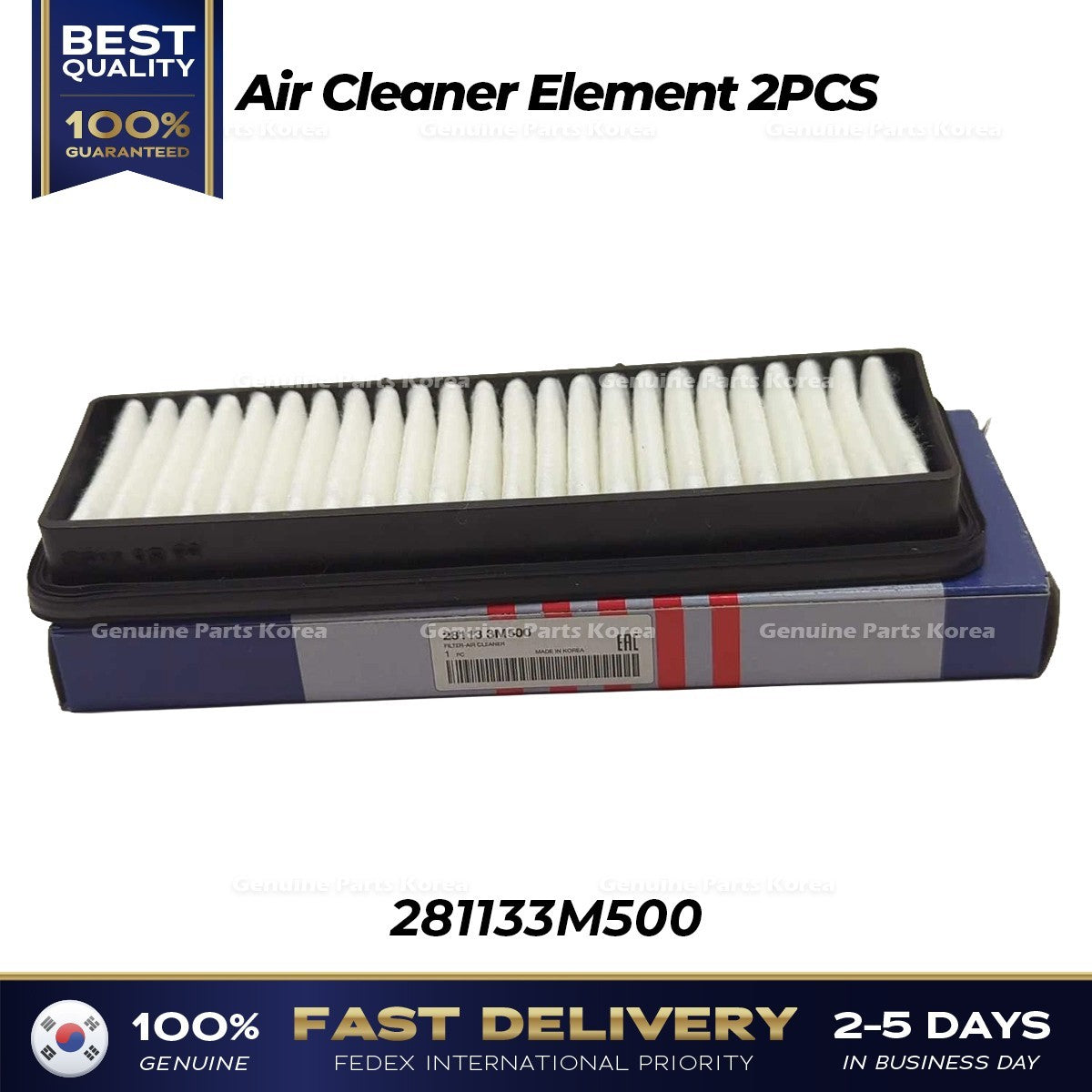 Genuine Air Cleaner Element 2PCS 281133M500 for Hyundai Equus Kia K900