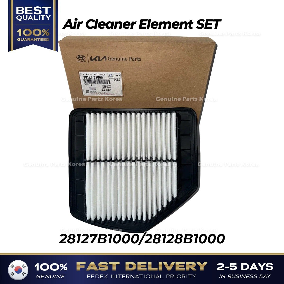Genuine Air Cleaner Element SET 28127B1000 28128B1000 for Hyundai Genesis