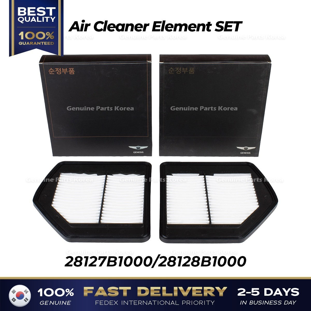 Genuine Air Cleaner Element SET 28127B1000 28128B1000 for Hyundai Genesis