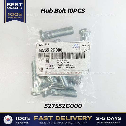 Genuine Hub Bolt 10PCS 527552G000 for Hyundai Accent Elantra Kia Forte