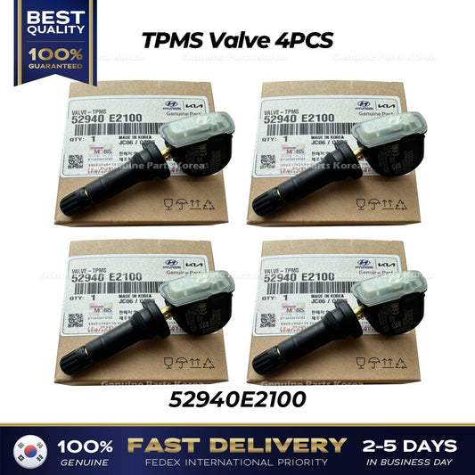 Genuine TPMS Valve 4PCS 52940E2100 for Hyundai Ioniq 6 Santa Fe Kia Niro