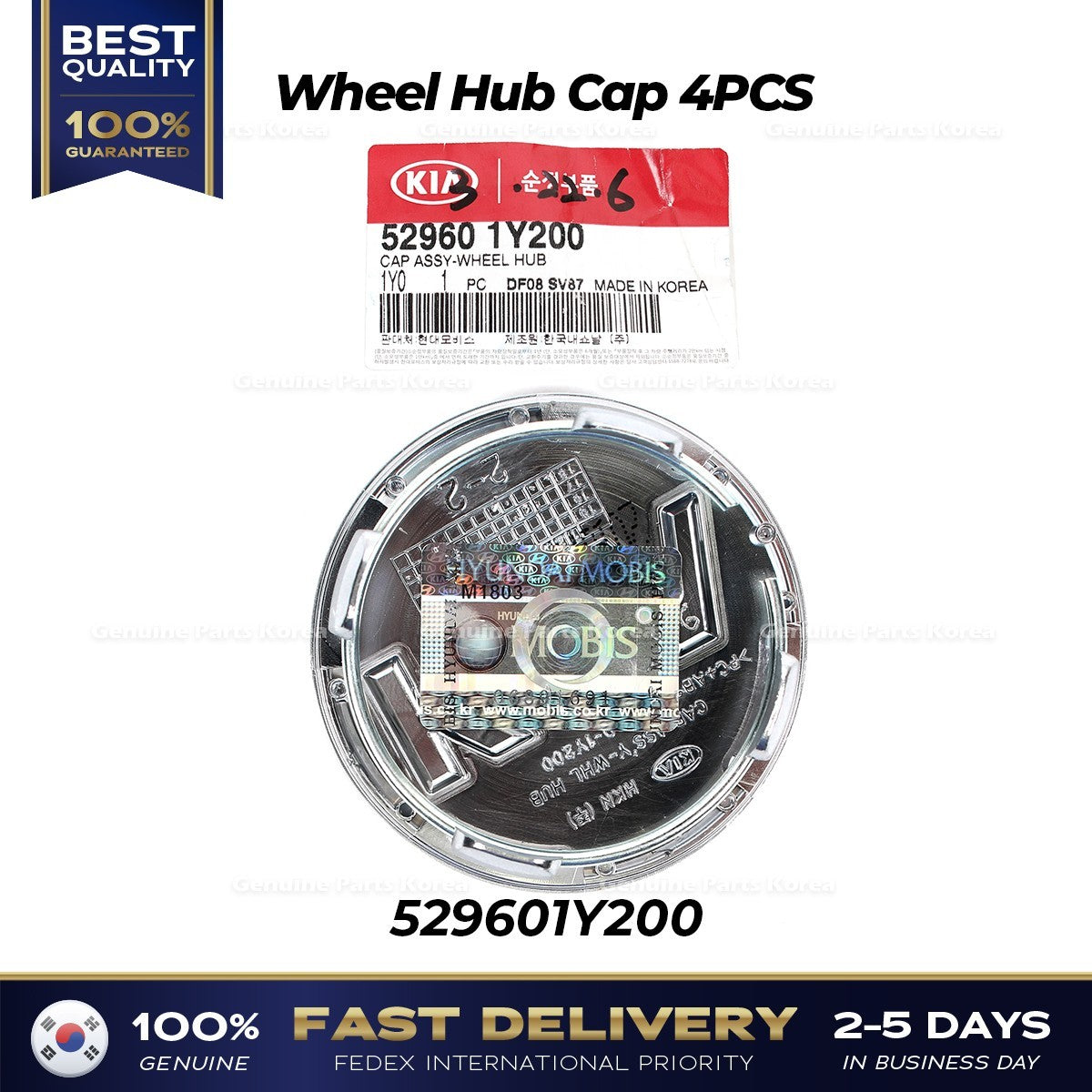 Genuine Wheel Hub Cap 4PCS 529601Y200 for Kia Forte Sedona Soul