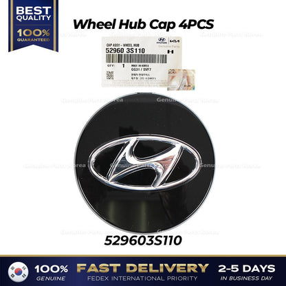 Genuine Wheel Hub Cap 4PCS 529603S110 for Hyundai Azera Elantra Kona