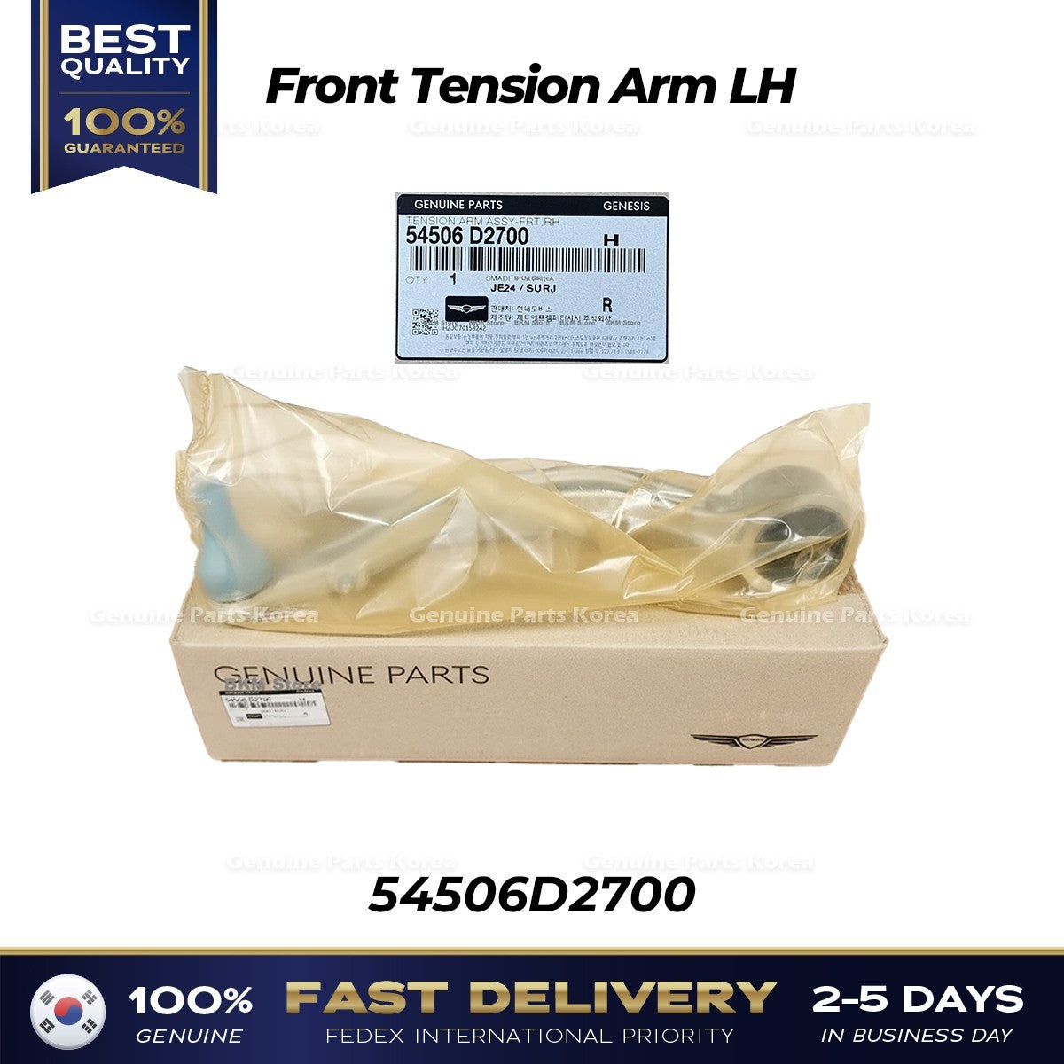 GenuineFront Tension Arm LH 54506D2700 for Hyundai Genesis G90