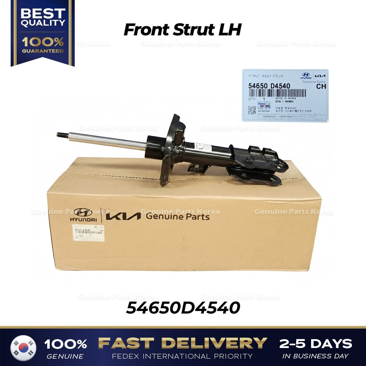 GenuineFront Strut LH 54650D4540 for Hyundai Tucson Kia Sportage